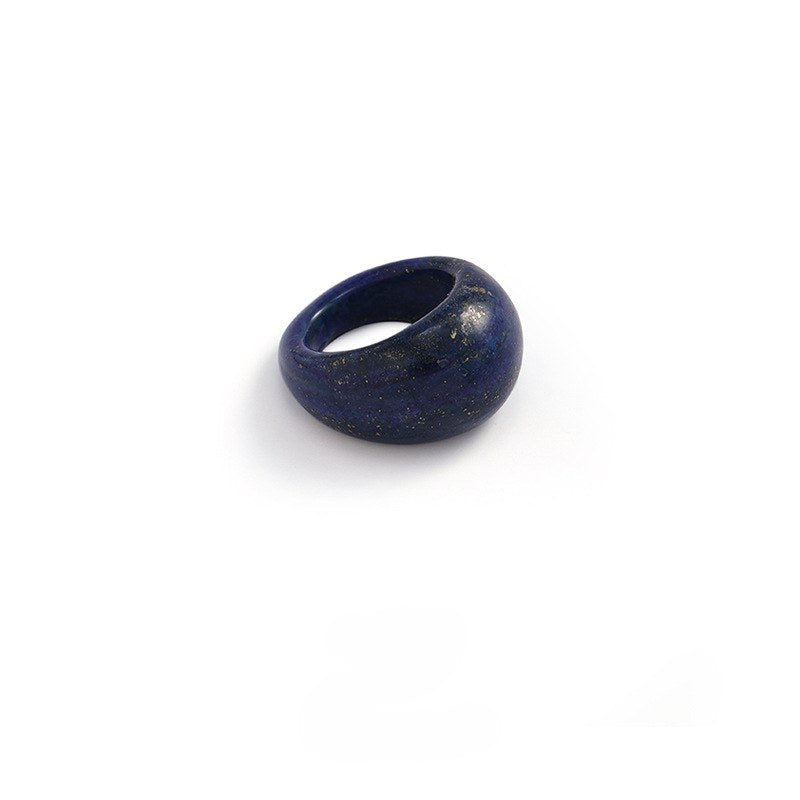 Simple Natural Stone Single Ring