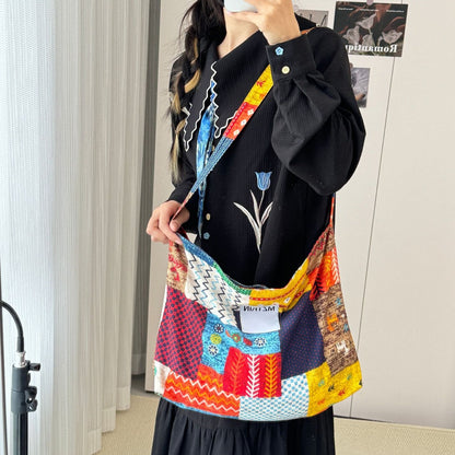 Cosbai - Patchwork Crossbody Bag - Large &amp; Unique