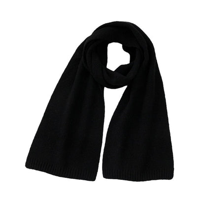 Wool Solid Color Knit Scarf