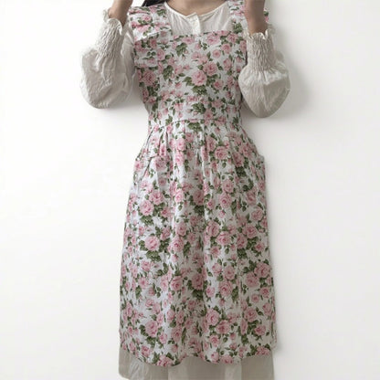 Apros - Floral Ruffle Apron - Sweet &amp; Stylish