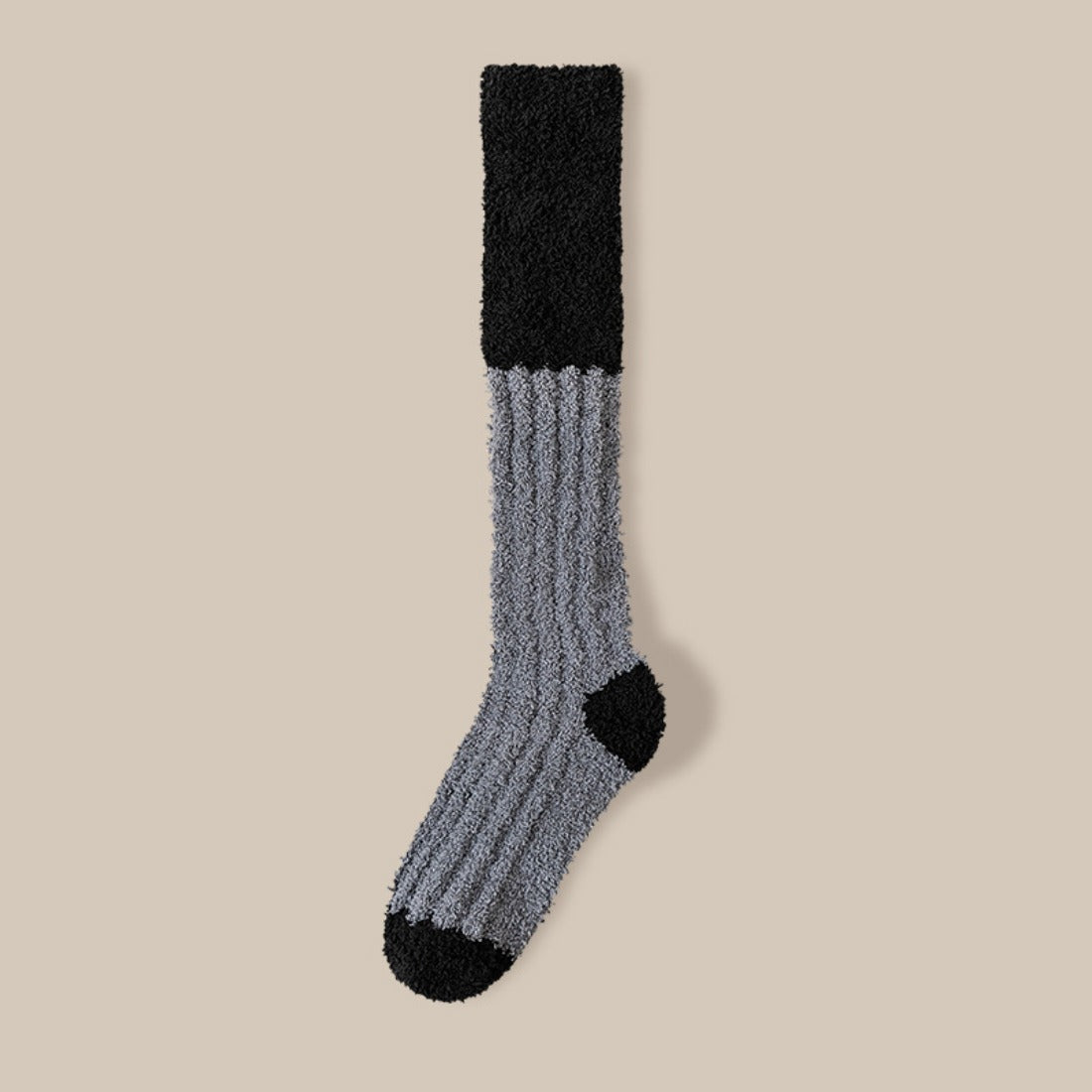 Rufia - Color Block Knee-High Towel Socks