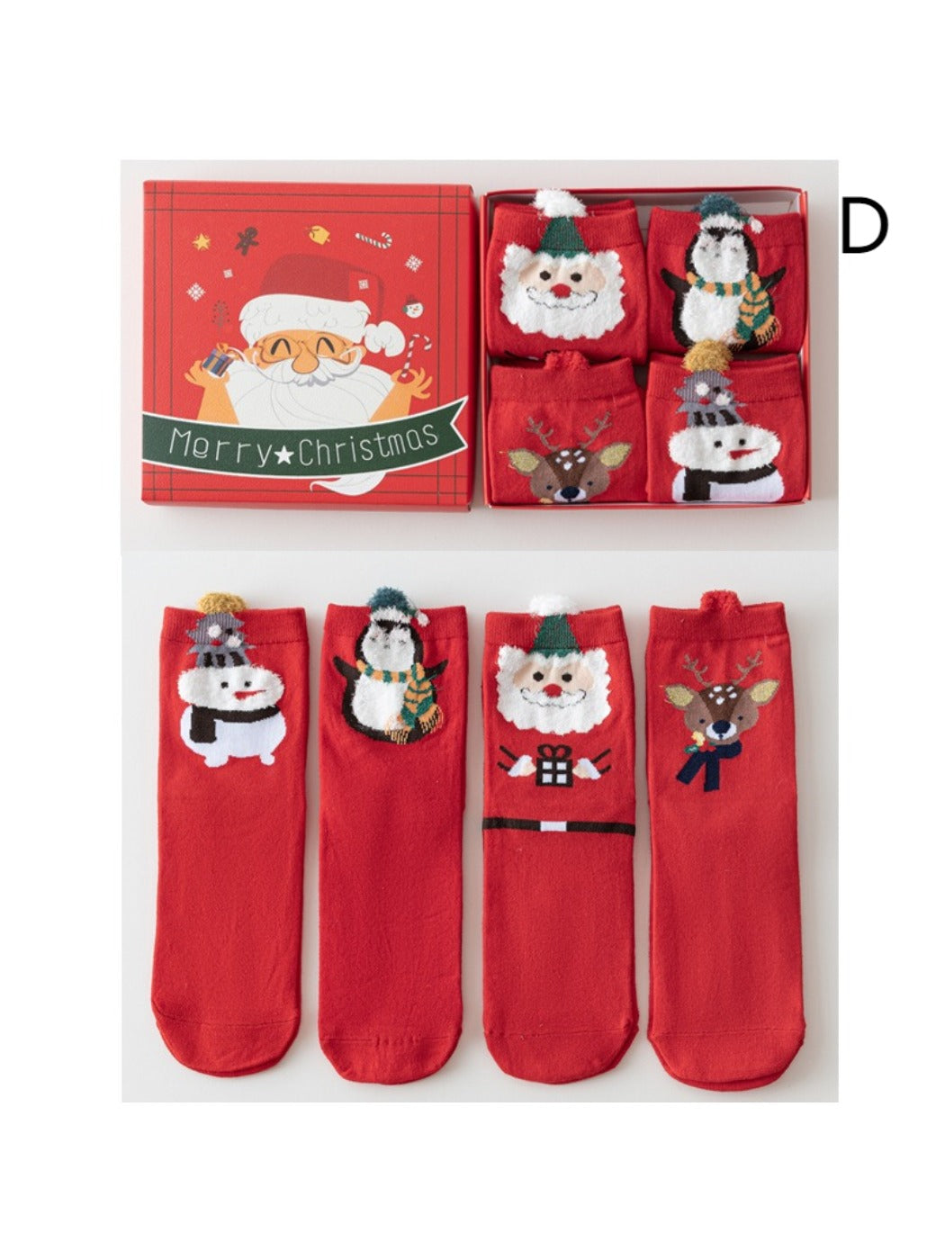 Rufia - Christmas Socks Gift Box Set - Cute &amp; Festive