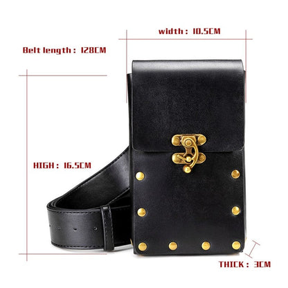 Retro Punk Casual Crossbody Waist Bag