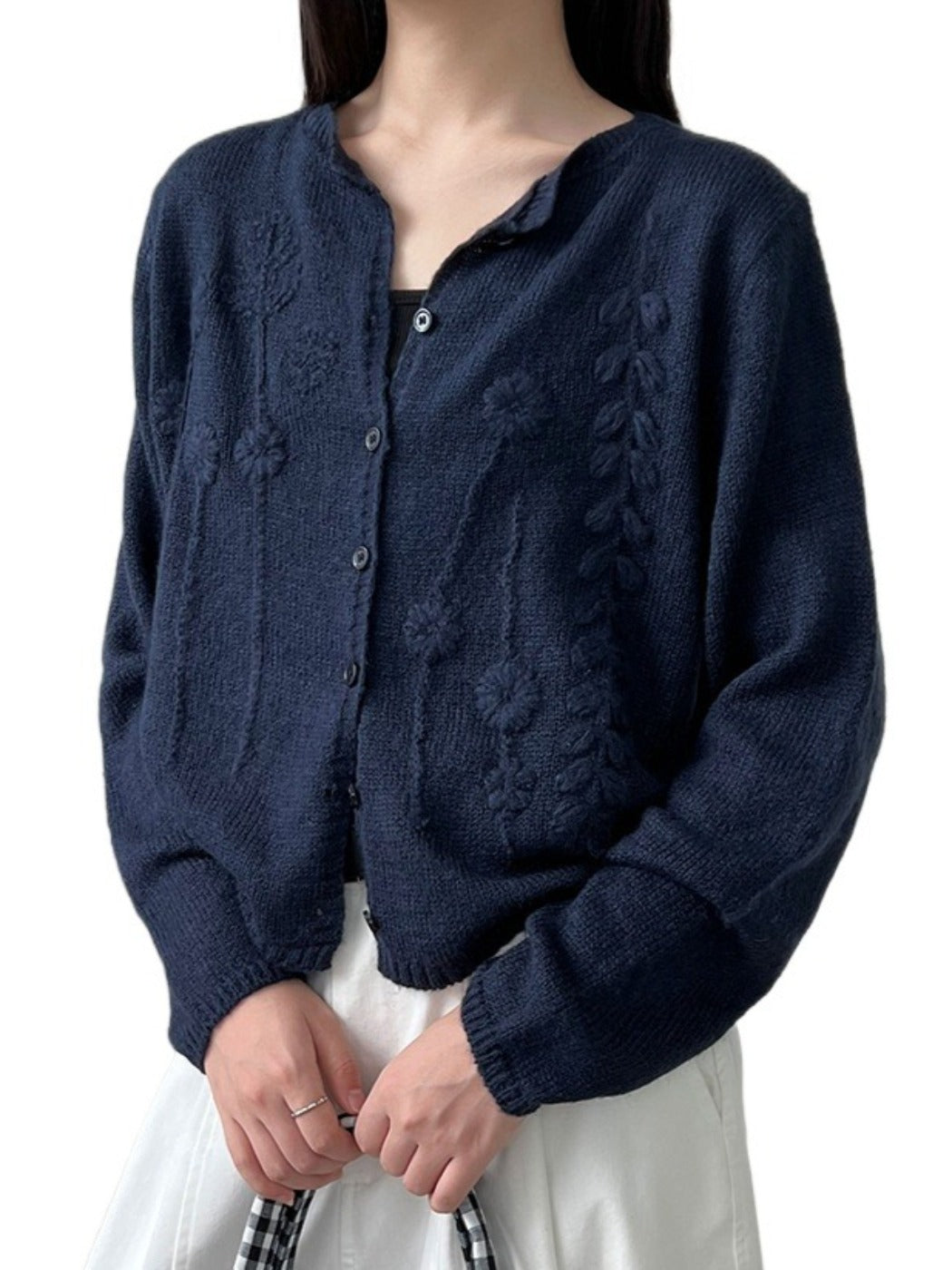Crosa - Knitted Sweater Featuring Exquisite Embroidery