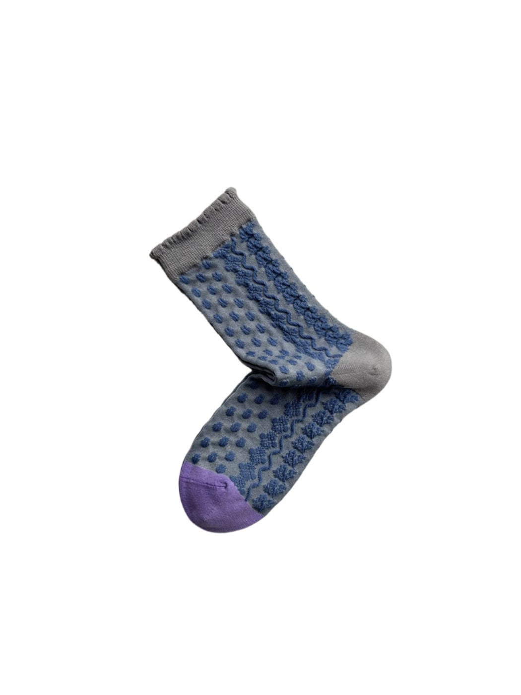 Rufia - Vintage Floral Embossed Socks