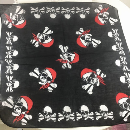 Skull Printed Square Head Scarf