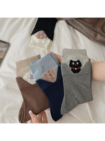 Rufia - Double Wear Socks with Cute Animals Patterns for Women