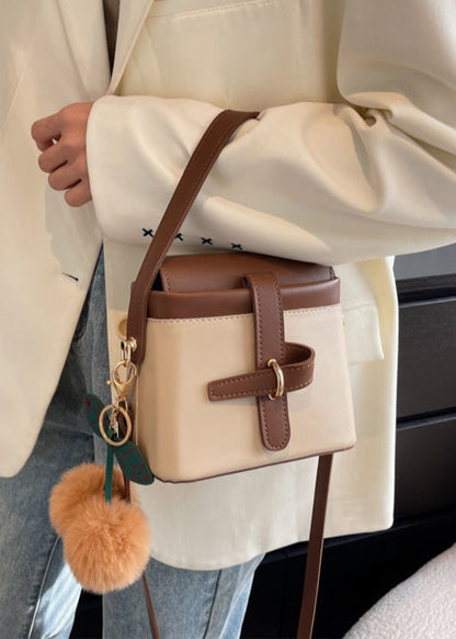 Mini Crossbody Two Tone PU Leather Shoulder Bag