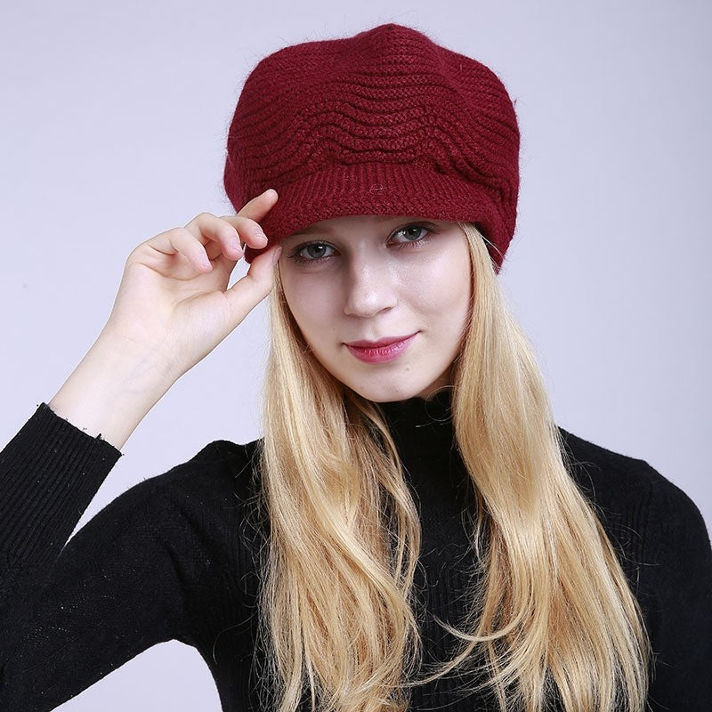 Knitted Thickened Duck Tongue Beret