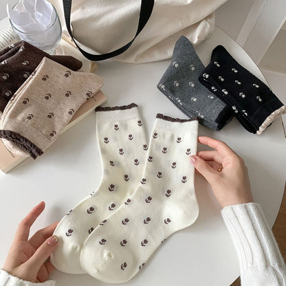 Rufia - Floral Lace Trim Socks