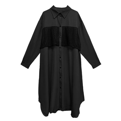 Vintage Patchwork Cotton Long Cardigan Coat