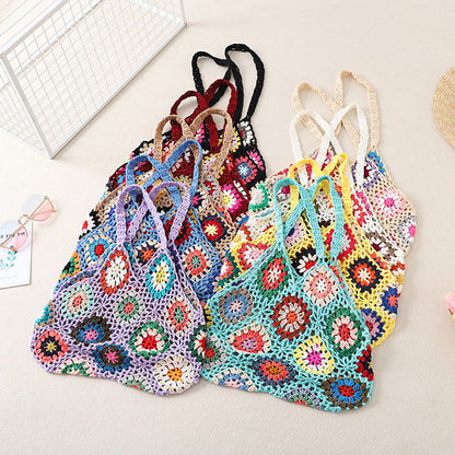 Crochet Granny Square Bag Ethnic Pattern Bag