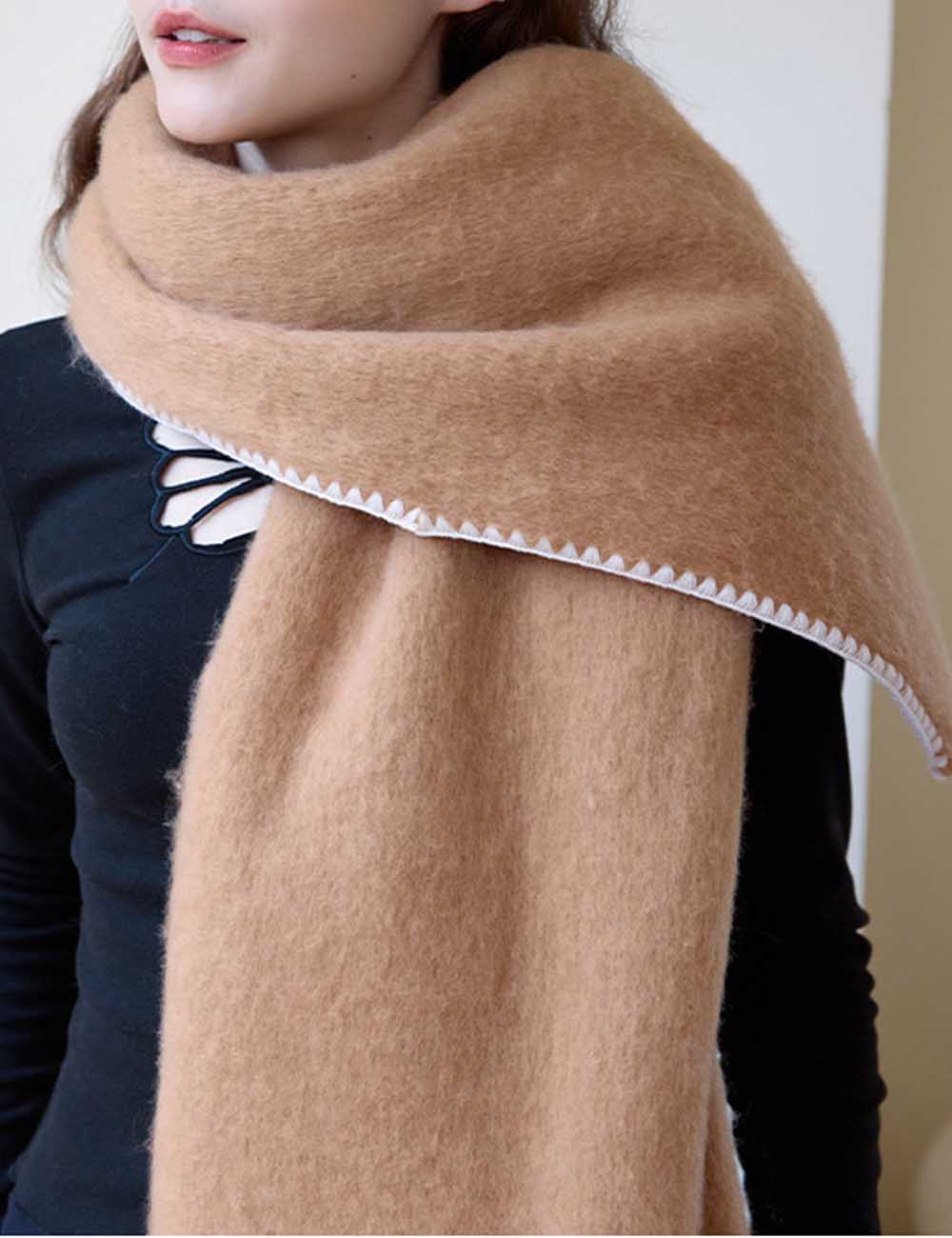 Soft Solid Color Thick Warm Scarf