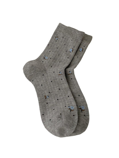 Rufia - Retro Floral Mid-calf Socks