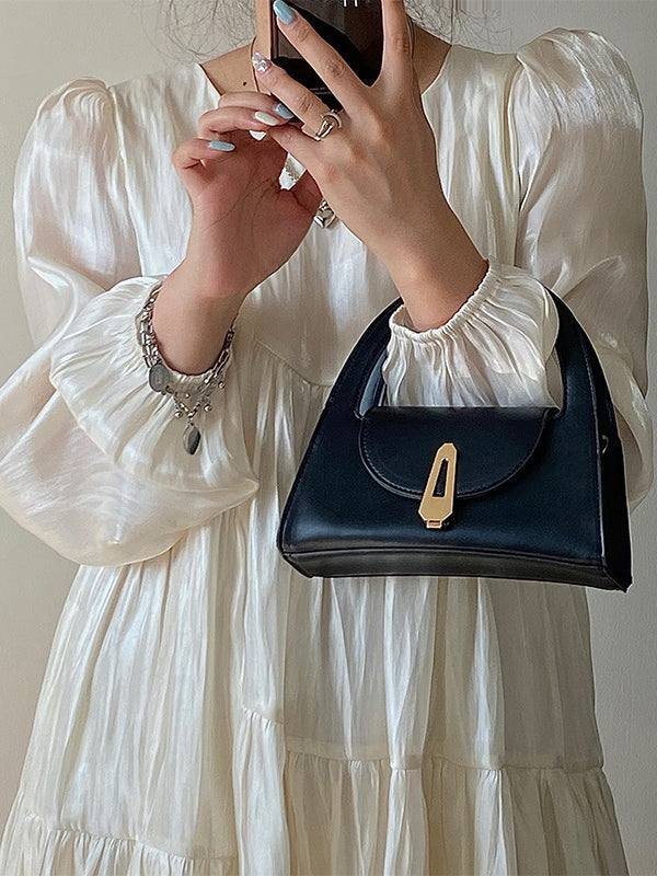 Hollow Solid Color Crossbody Bags