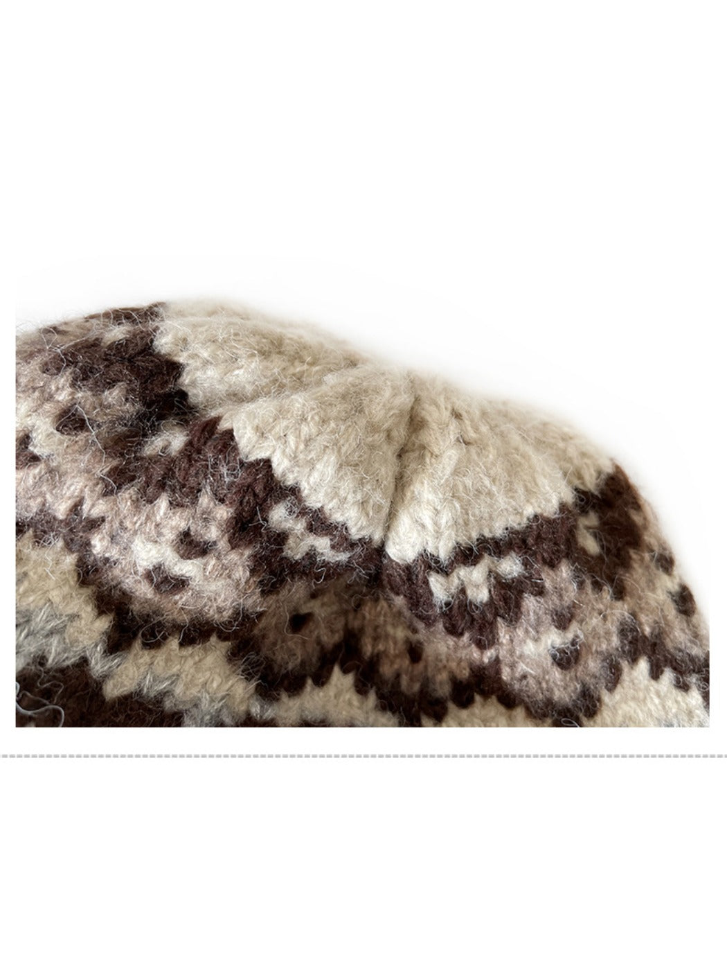 Haila - Bohemian Knitted Beanie with Earflaps &amp; Tasseled Ties