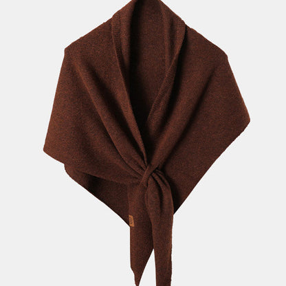 Simple Wool Blend Warm Triangle Winter Scarf