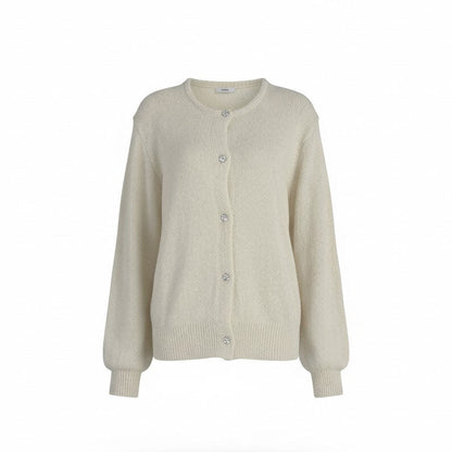 Minimalist Winter Solid Color Knit Cardigan