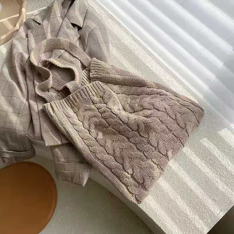 Crochet Tote Bag Twist Woven Bag