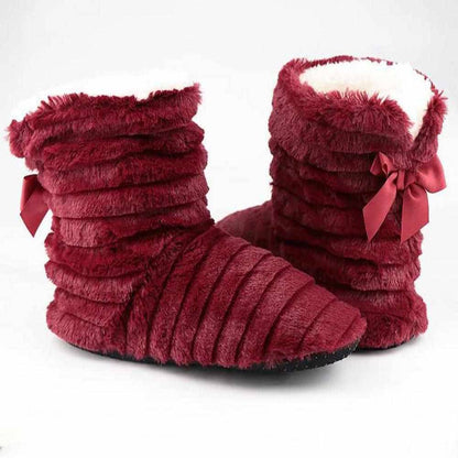 North Royal Bow Plush Slippers