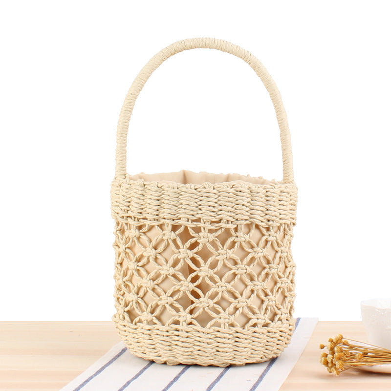 Crochet Market Bag Bucket Woven Bag