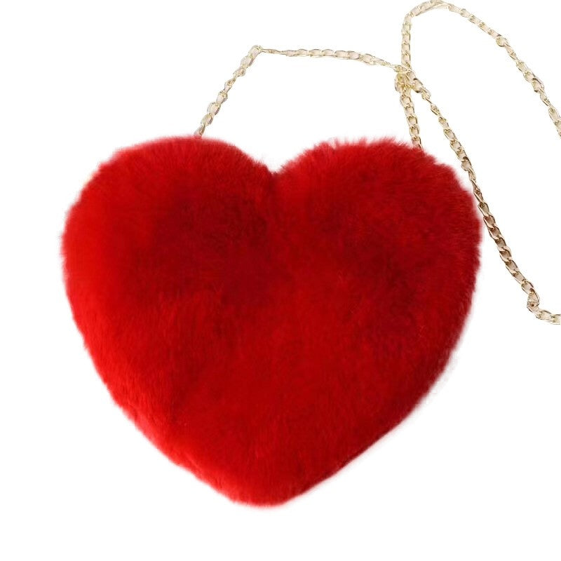 Plush Love One-Shoulder Diagonal Chain Bag