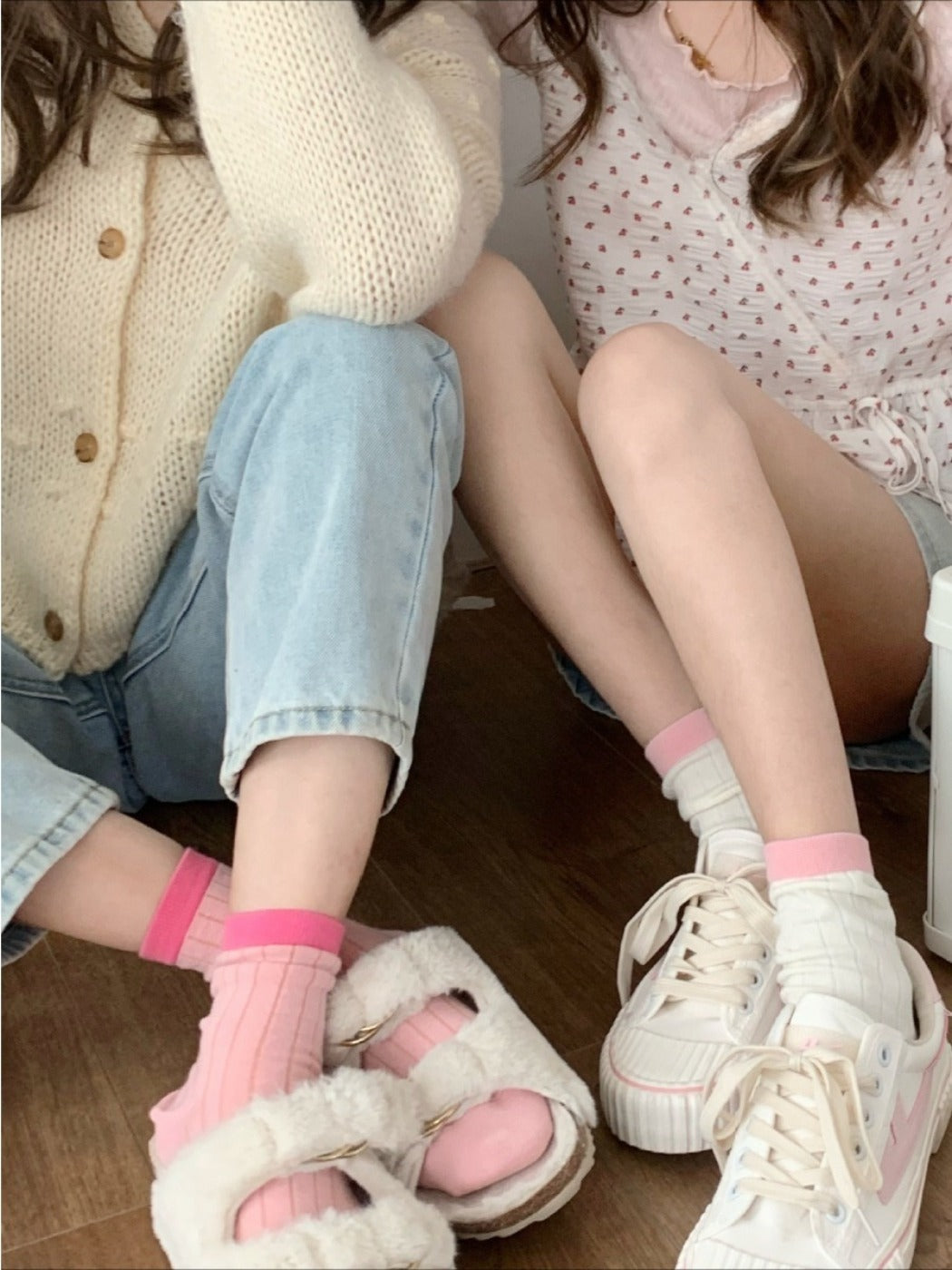 Rufia - Macaron-Colored Mid-Calf Socks - Sweet &amp; Simple