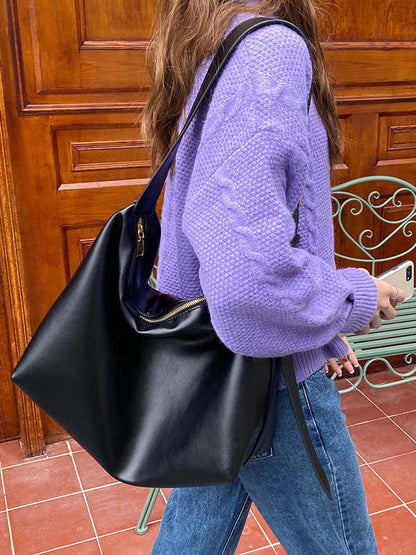 Casual Solid Color PU Tote Bags Accessories