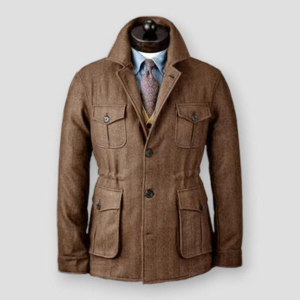 Men'S Tweed Jacket Tuxedo Woolen Suit High Quality Costumes  Wool Single Breasted Casual Slim Fit Male Blazers Winter