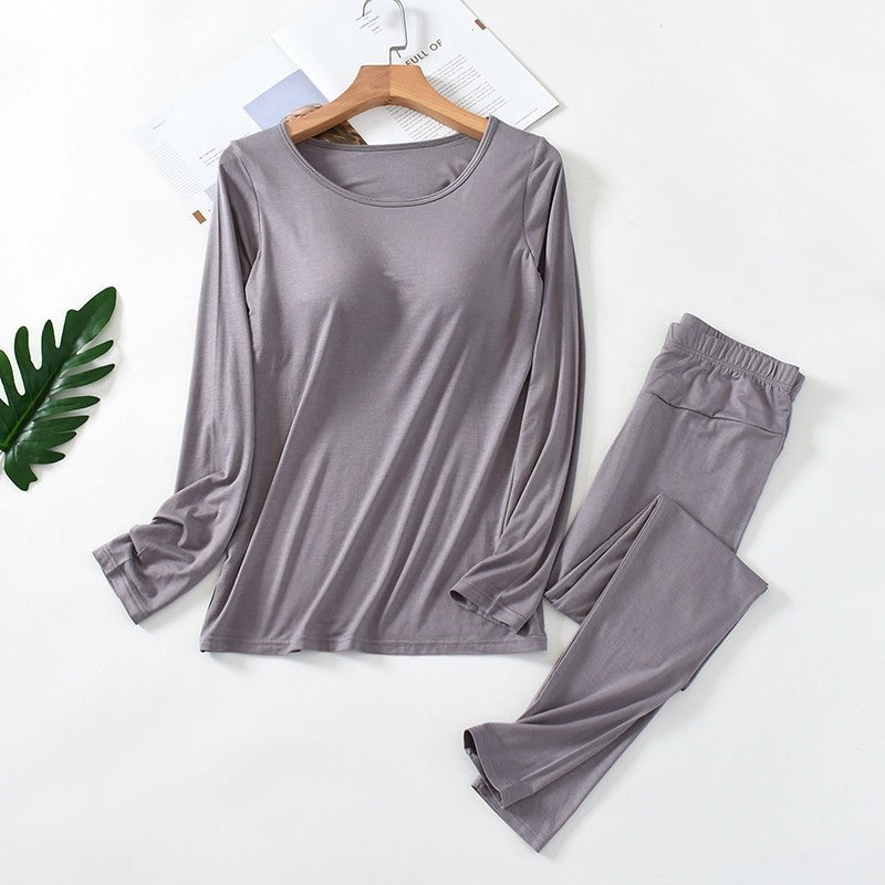 Padded Sleepwear Set With Built In Bra