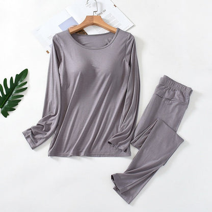 Padded Sleepwear Set With Built In Bra