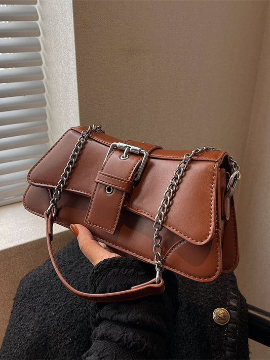 Buckle Chains Split-Joint Crossbody Bags Accessories
