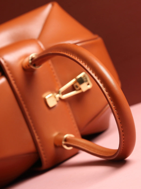 Retro Fashion Solid Color Three-Dimensional Handbags