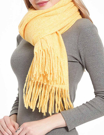 Winter Thick Warm Shawl Tassel Soft Scarf