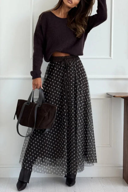 Timeless Treasures Knit Crew Neck Long Sleeve Relaxed Sweater