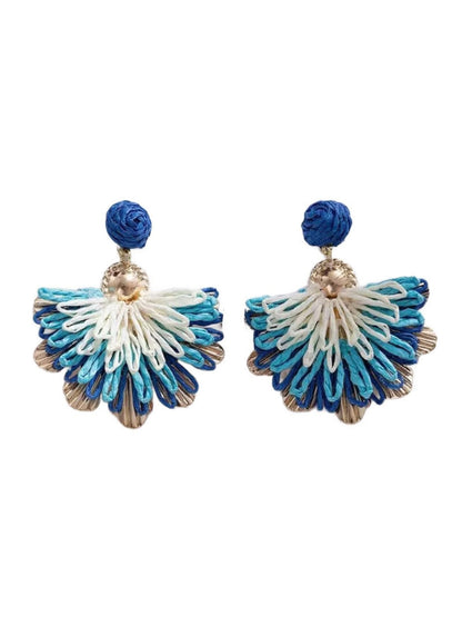 Earwish - Boho Woven Flower Earrings