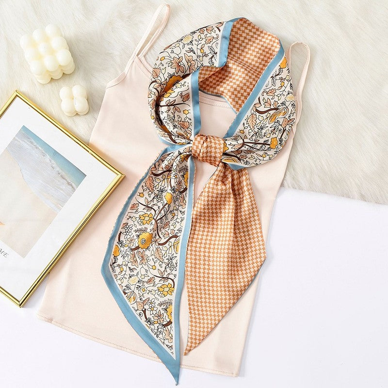 Vintage Floral Long Hairband Scarf