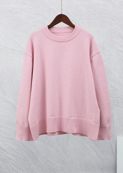 Cozy Crew Neck Sweater Soft Breathable Fabric