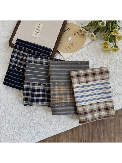 Haila - Striped &amp; Plaid Triangle Head Scarf - Vintage &amp; Classic