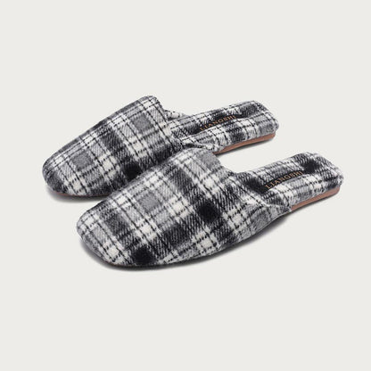 Plaid Color Block Soft Simple Slippers