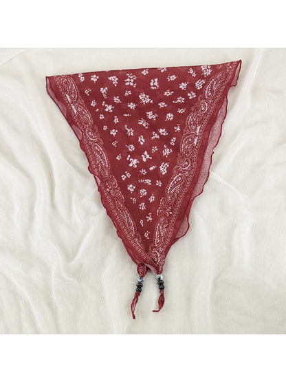 Scarvii - Vintage-inspired Diamond-cut Headscarf with Floral patterns
