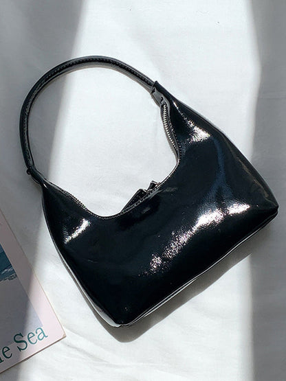 Geometric Split-Joint Zipper Shoulder Bags Handbags