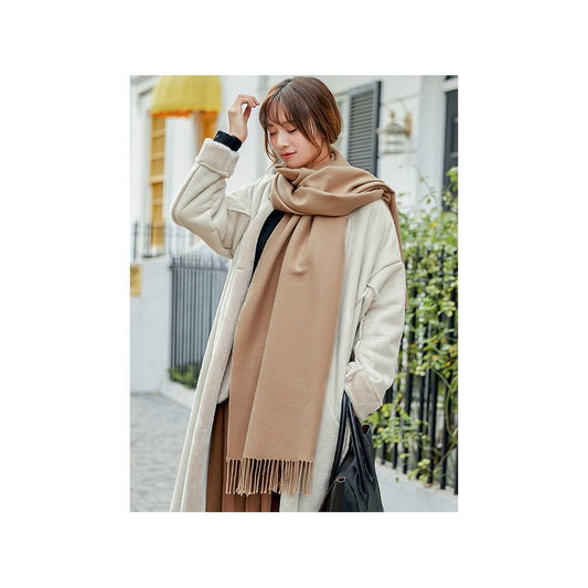 Both-side Warm Tasseled Super Long Scarf