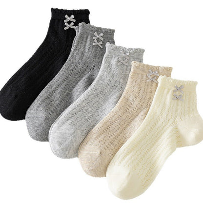 Rufia - Bow Mesh Ankle Socks For Summer – Light &amp; Cute