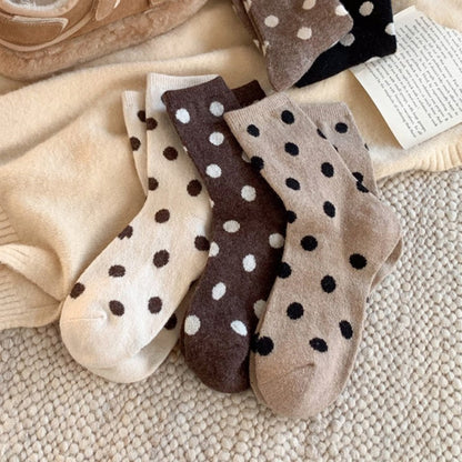 Color Block Thicken Polka Dot Socks