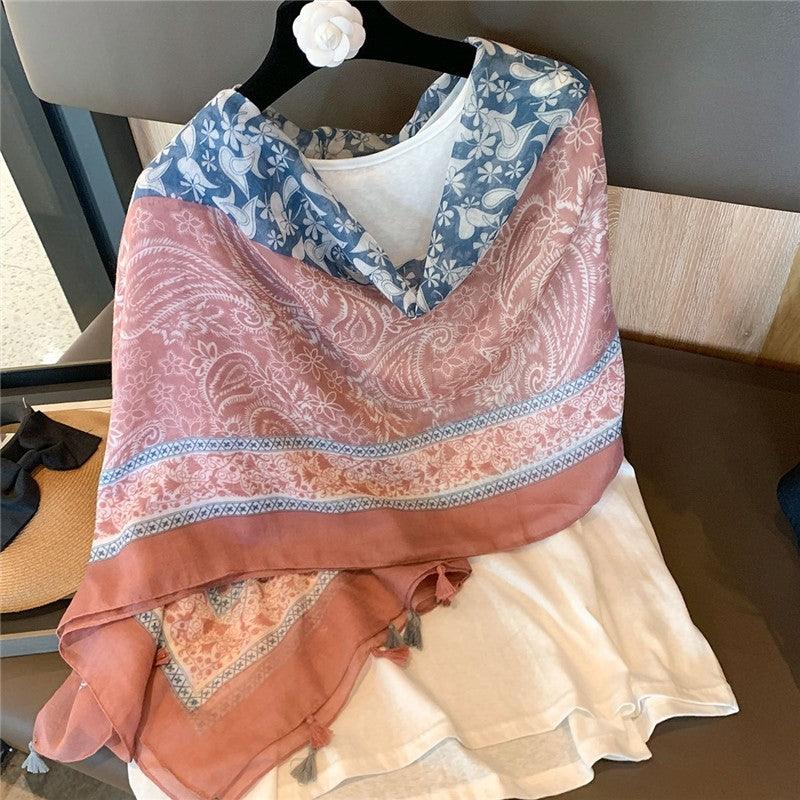 Versatile Printed Thin Scarf