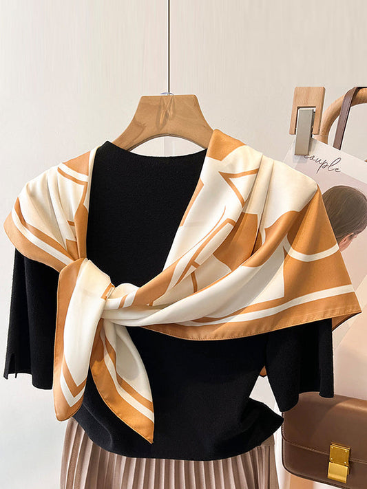 Square Printed Sun Protection Scarf