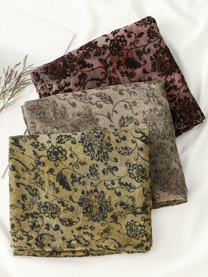 Scarvii - Vintage Scarf with Floral Print