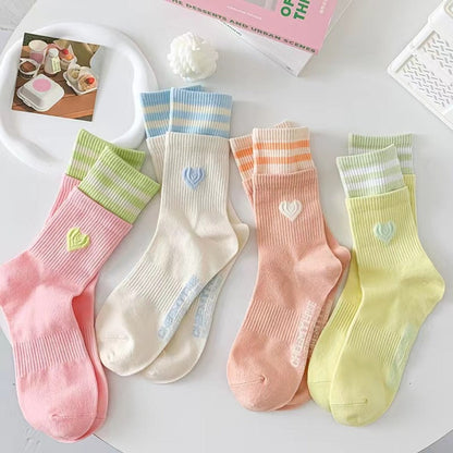 Rufia - Colorblock Heart Socks