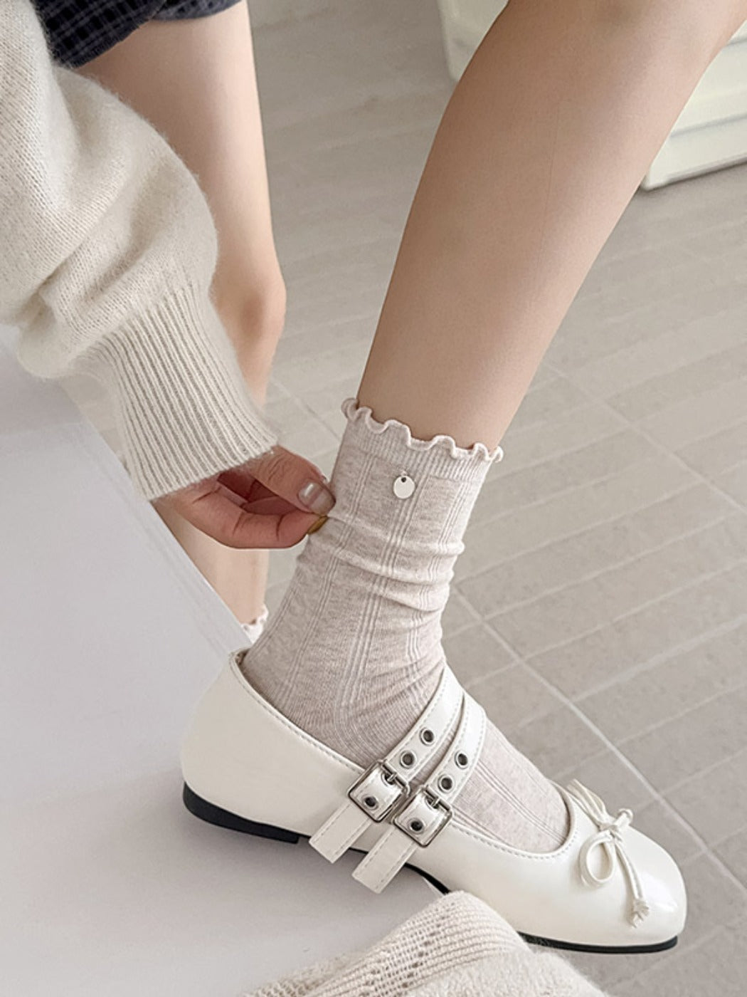 Rufia - Disc Decor Women's Mid-Calf Capsule Socks